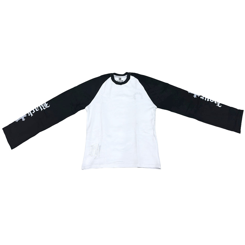 BlackHour Split Script Raglan Long Sleeve
