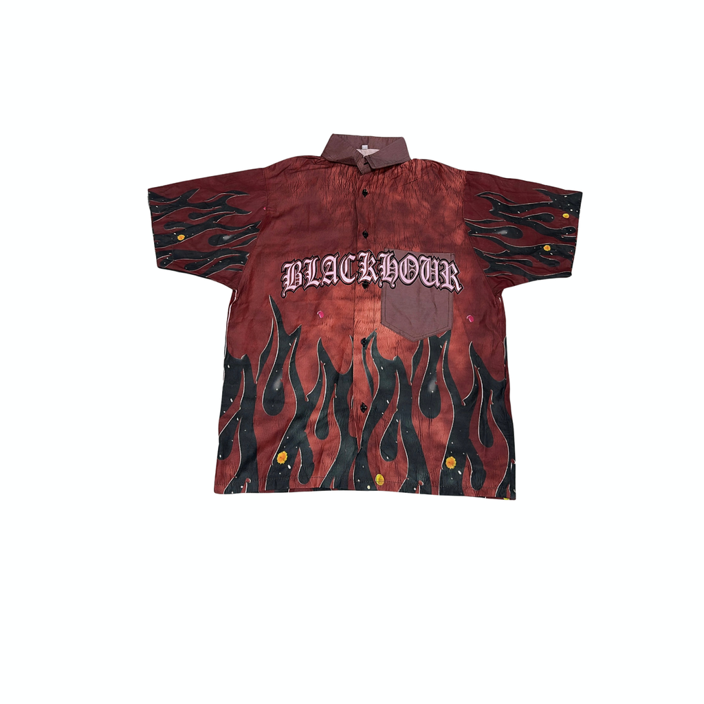 BlackHour Flame Button Shirt